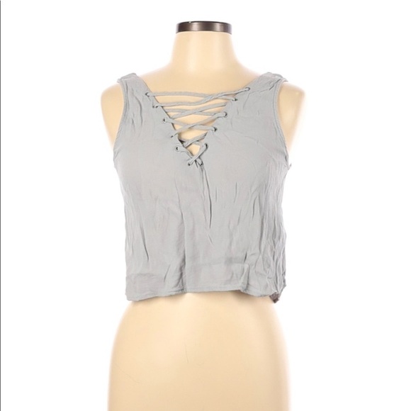 Forever 21 Tops - Forever 21 Lace up Tank Crop Top
